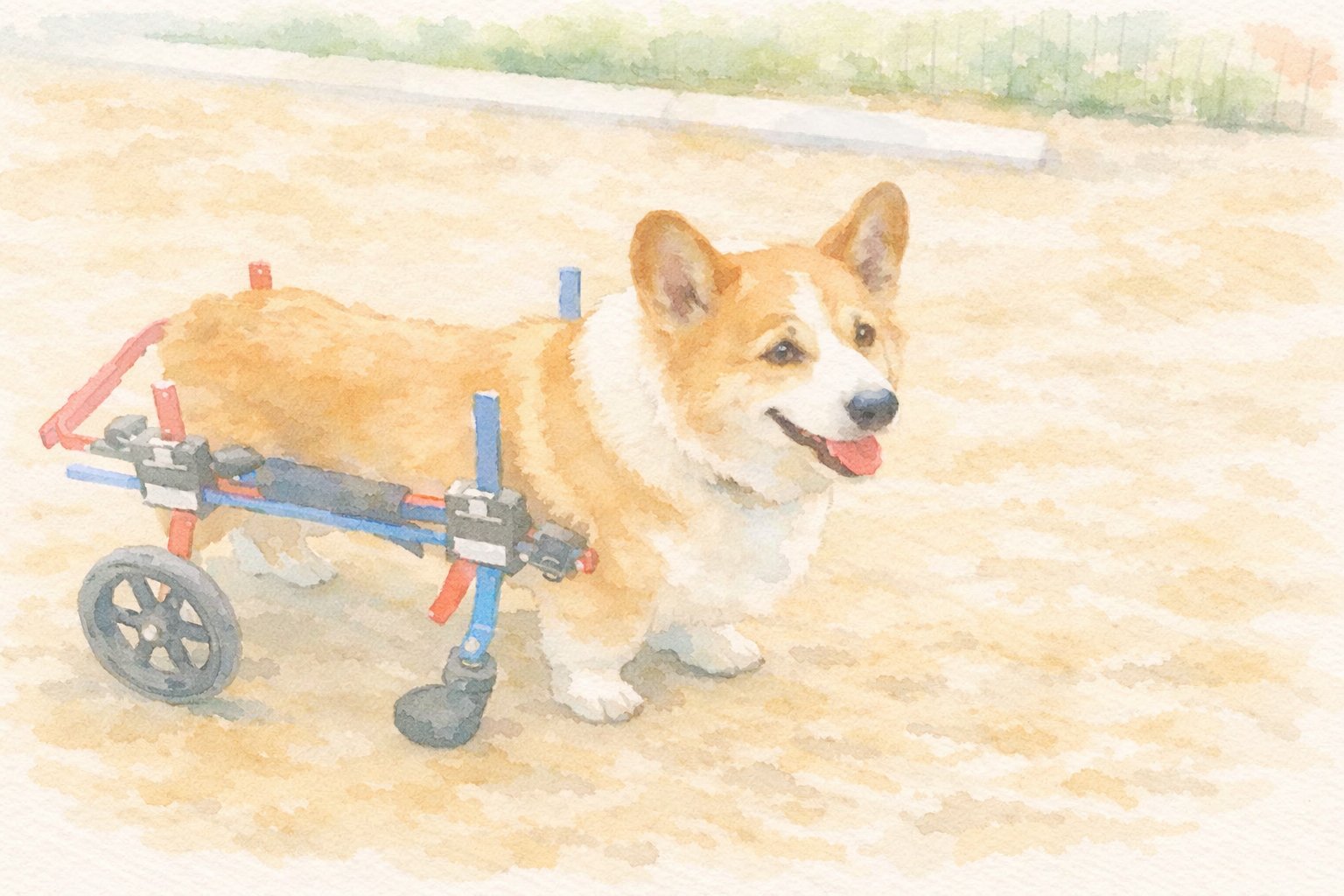初めての車椅子の練習