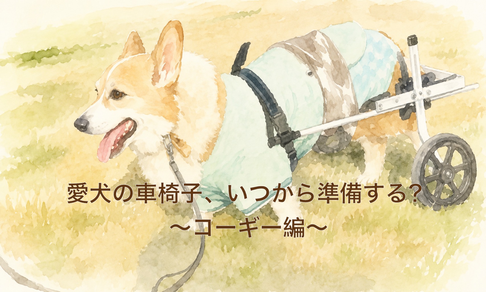 コーギーの犬用車椅子ガイド