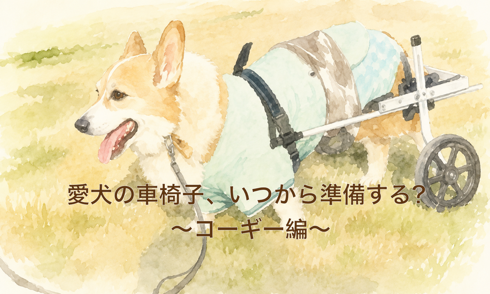 コーギーの車椅子ガイド