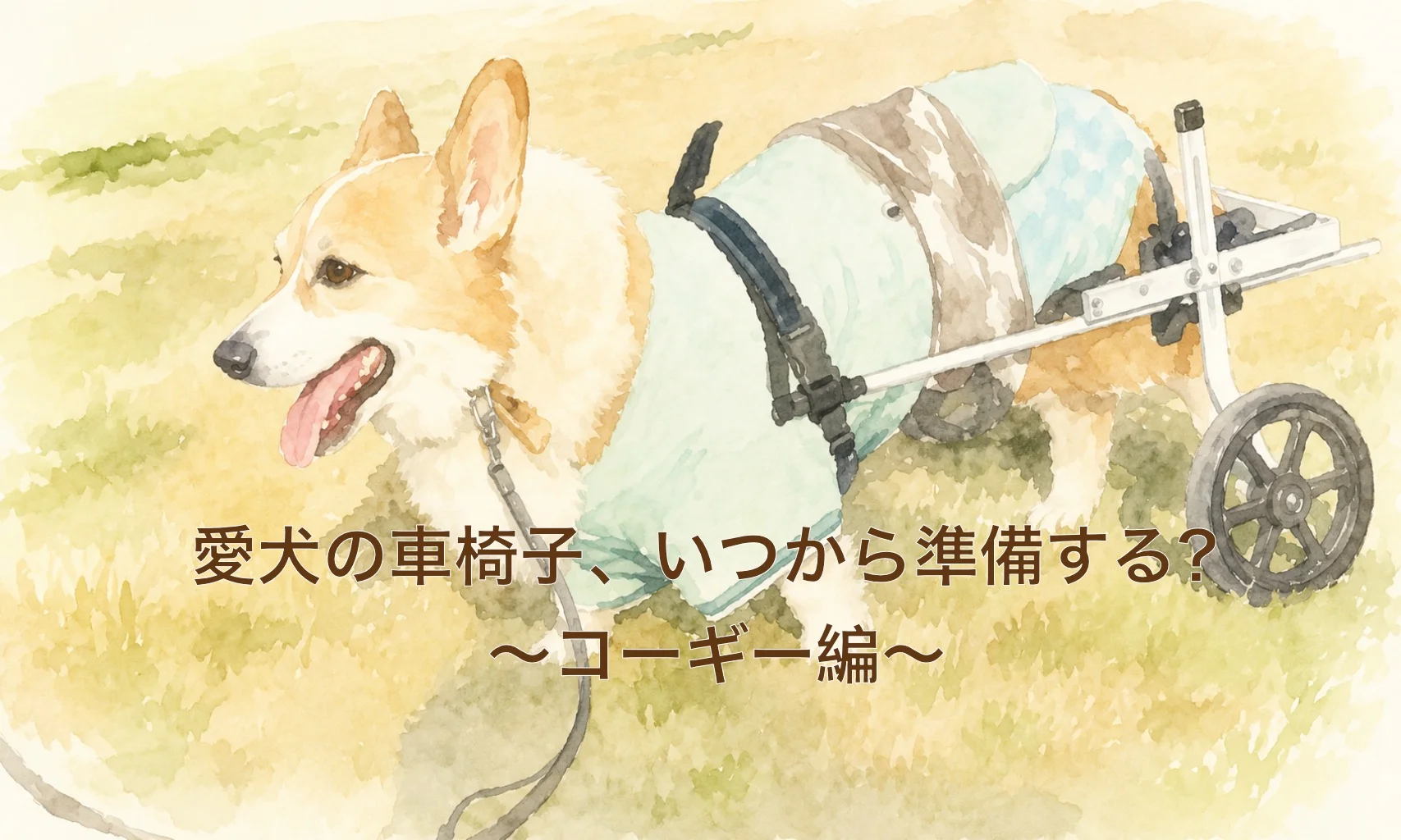 コーギーの犬用車椅子ガイド